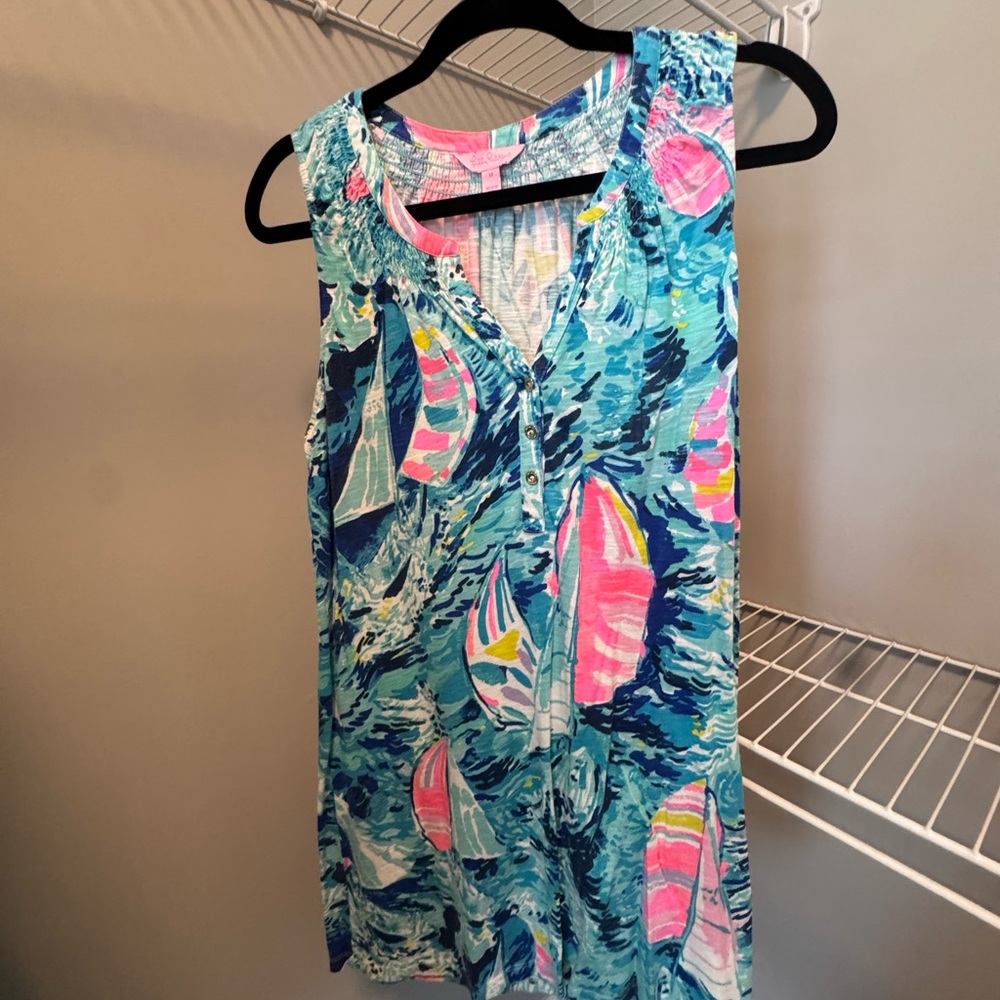 Lilly Pulitzer Blue and Pink Mini Dress